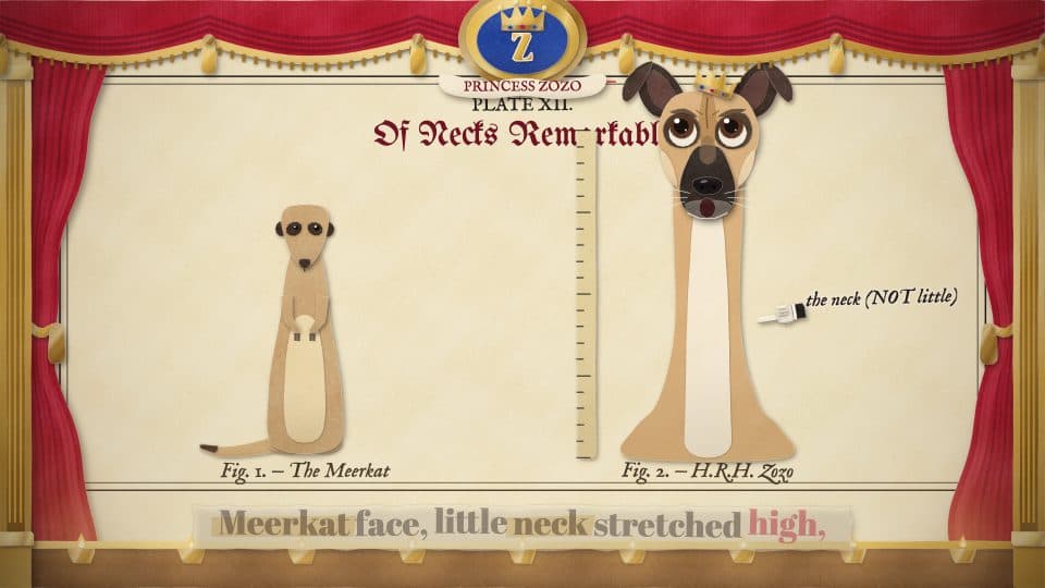 Princess Zozo: A natural-history plate: Fig. 1, the meerkat. Fig. 2, H.R.H. Zozo.